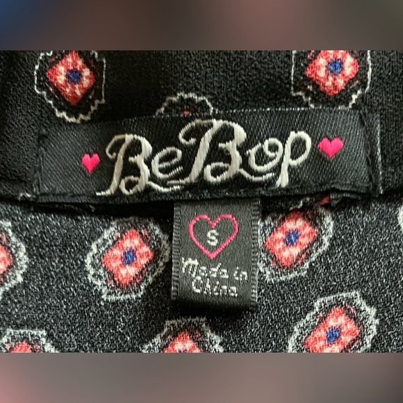 BeBop Bohemian Peasant Tunic Top Small-Antique Look Buttons Blue,White,Yellow - Picture 4 of 12